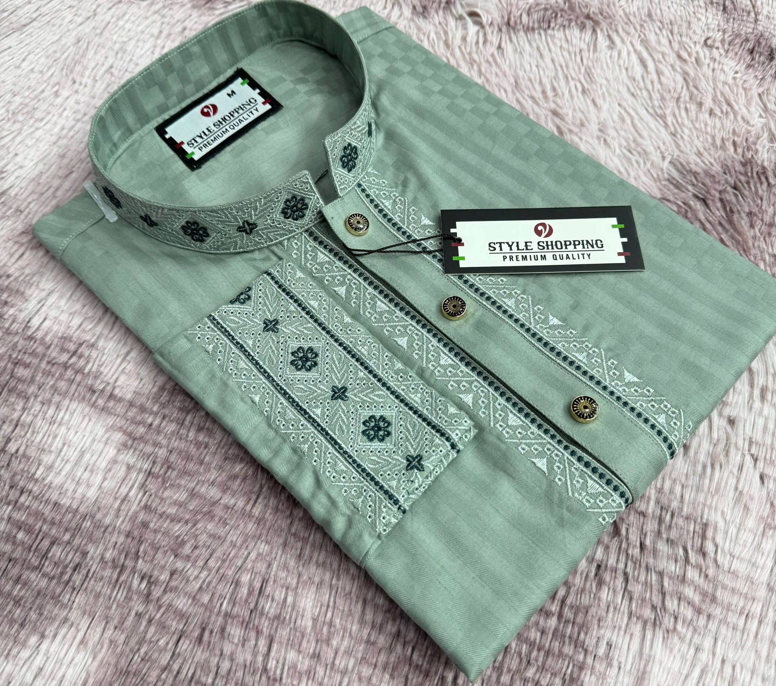 5.প্রিমিয়াম এমব্রয়ডারি ঈদ পাঞ্জাবি 🌙🔥