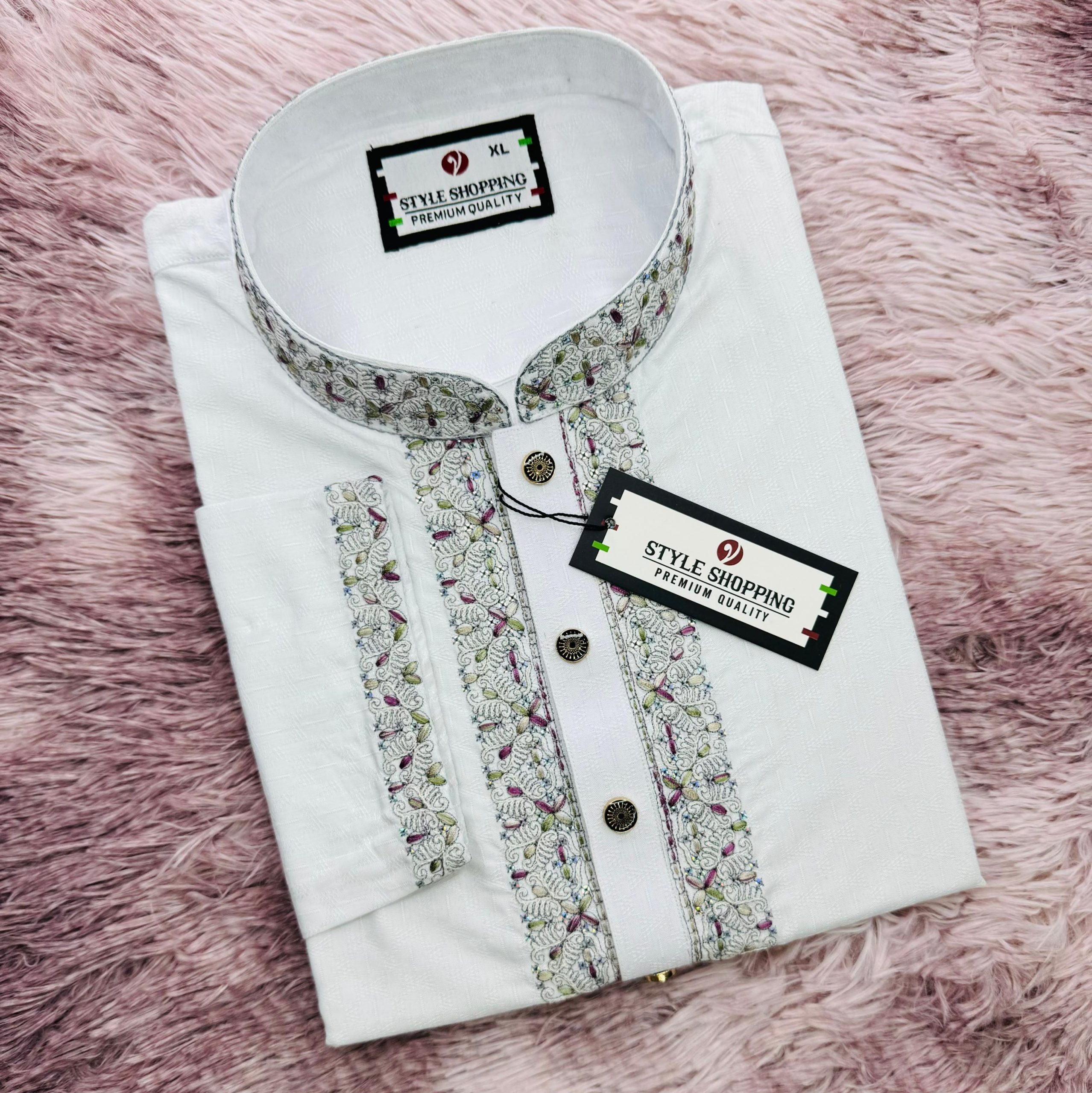 3.প্রিমিয়াম কট সুতা সিকোয়েন্স এমব্রয়ডারি কাজ করা🔥 - Image 2