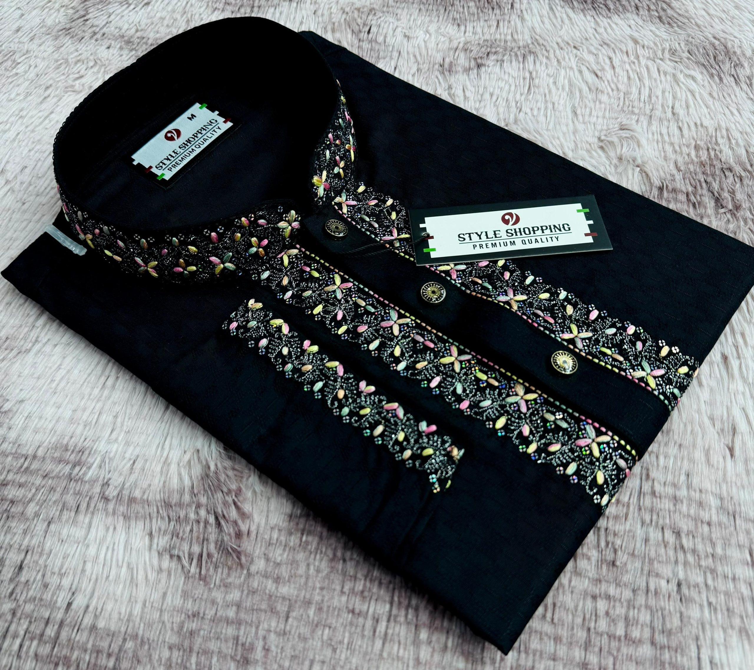 1.প্রিমিয়াম কট সুতা সিকোয়েন্স এমব্রয়ডারি কাজ করা🔥 - Image 2