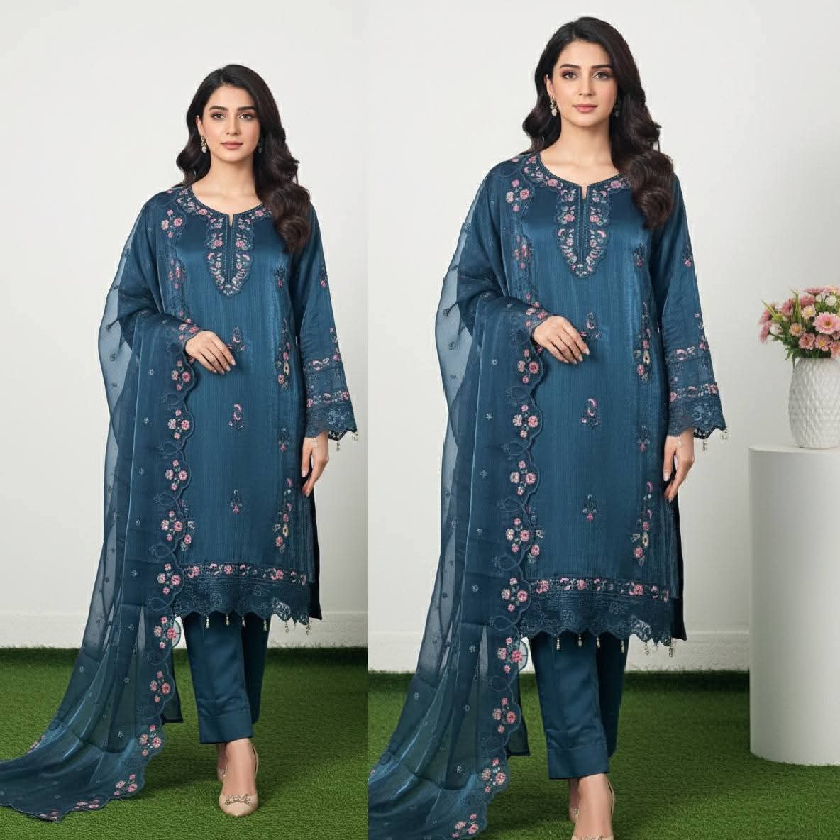 আনরেডি এম্বোডারি পার্টি ড্রেস কোডঃ500