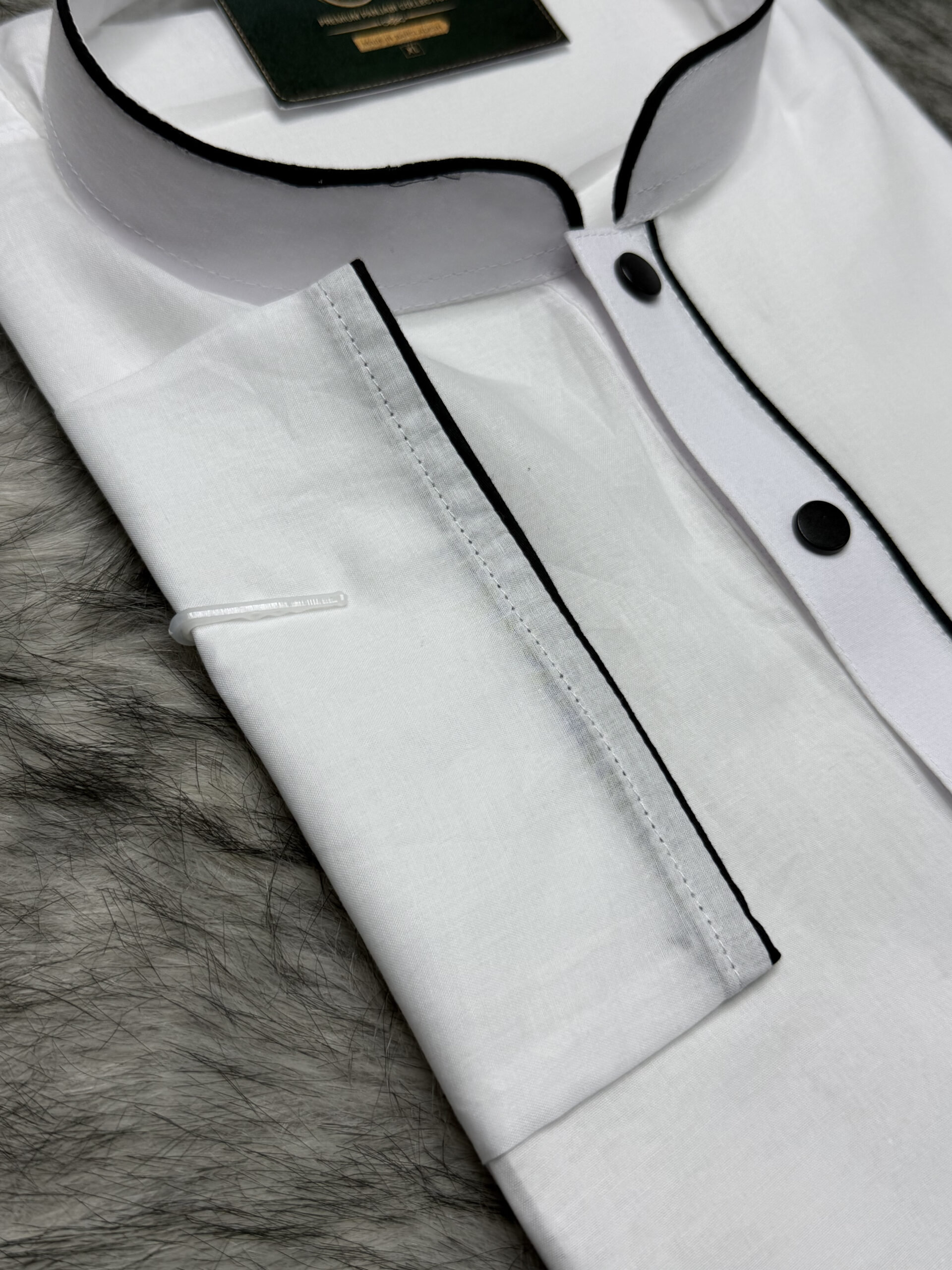 5.Men’s Premium Dhuti Fabric White Panjabi. - Image 5